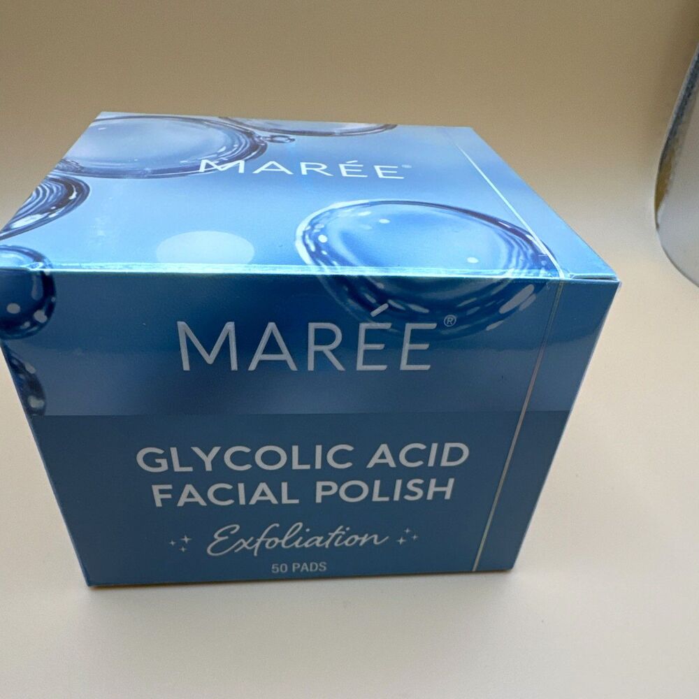 MARÉE Glycolic Acid Facial Polish Pads 50ct Niacinamide Peach Face